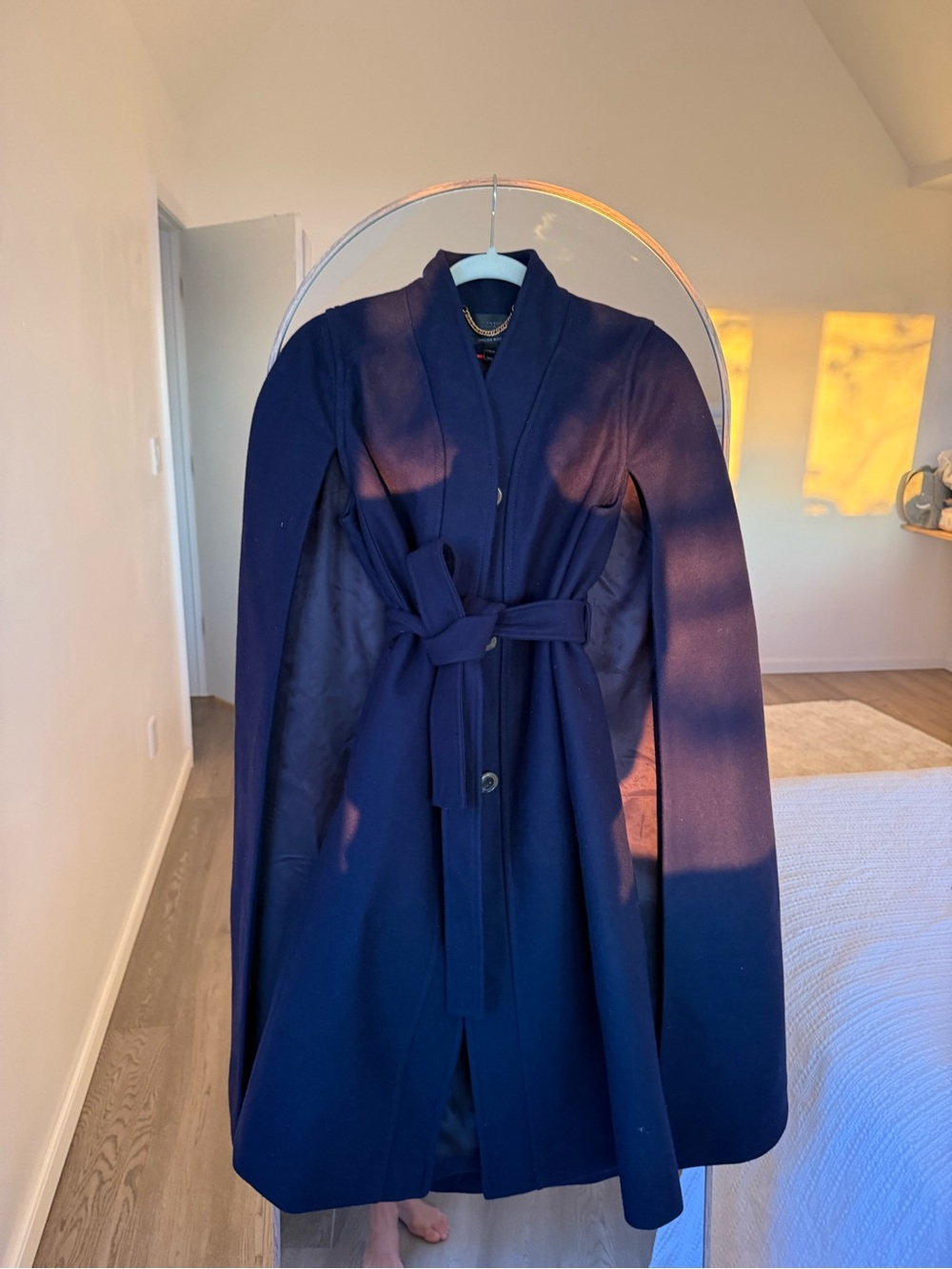 Banana Republic Navy Cape Coat - Picture 3 of 6